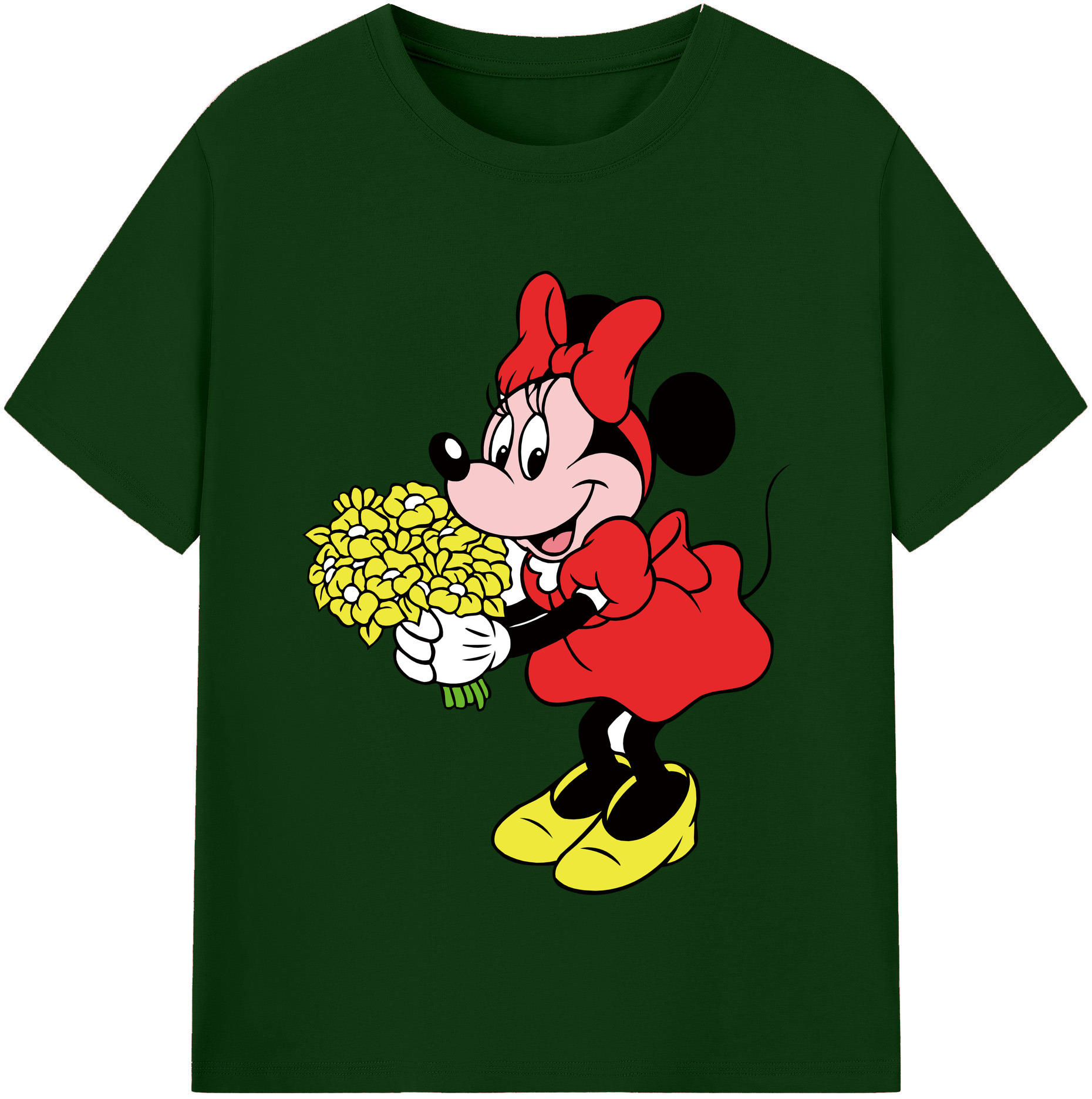 （画像用） ミッキーマウス Mickey Mouse 綿100％半袖Tシャツ（フロントプリント）